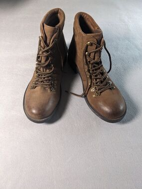 MIA Brown Lace-Up Combat Boots